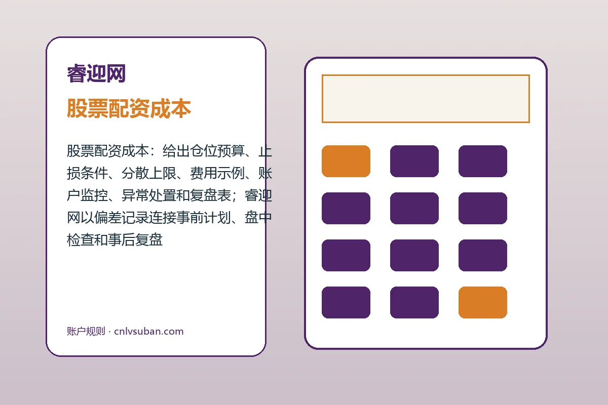 睿迎网费用、账户与退出规则图解